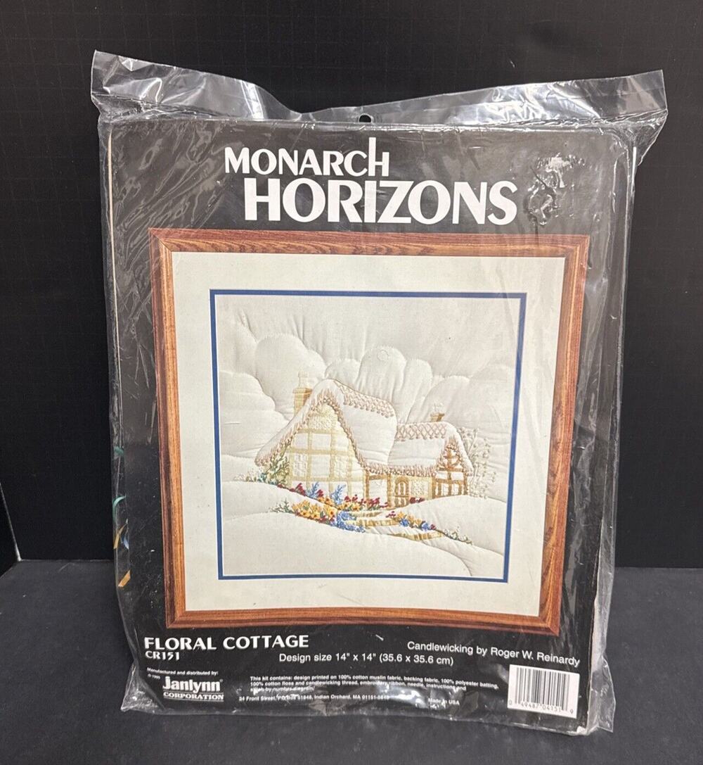 Monarch Horizons Candlewicking Kit CS151 Floral Cottage Janlynn Roger Reinardy